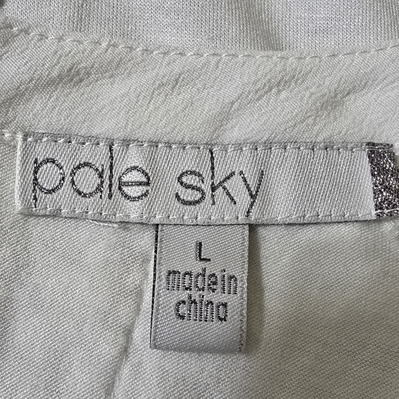 PALE SKY Quin Sleeveless Lace Crochet Flowy Boho Elegant Evening‎ Top L Ivory - Picture 12 of 14